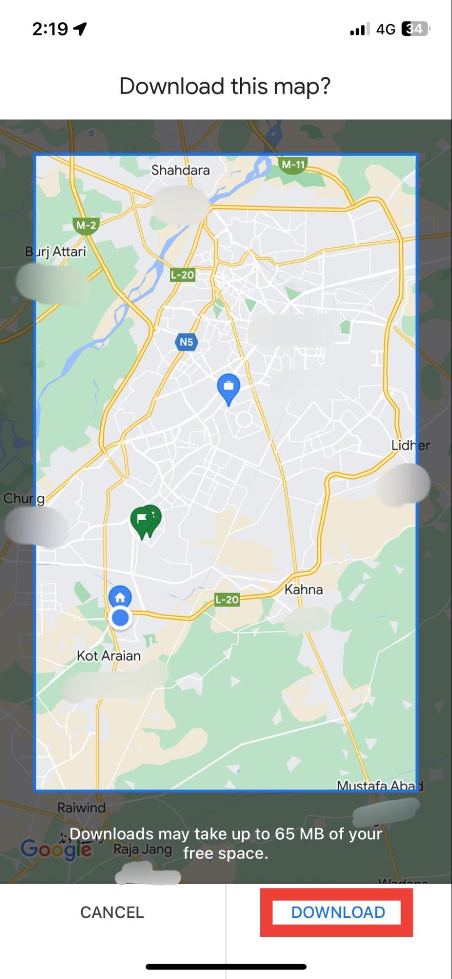 apple offline maps iphone screen 10