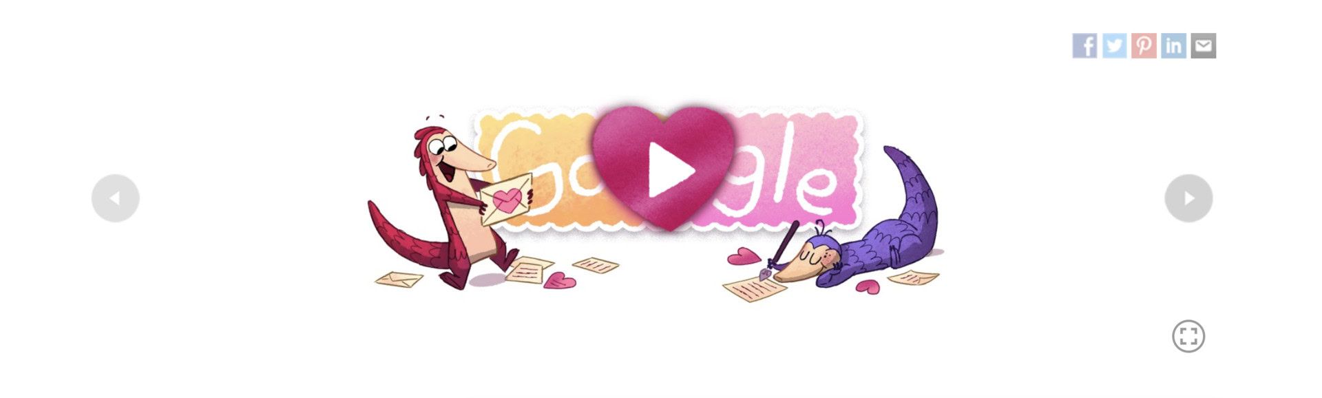 google doodle pengolin love