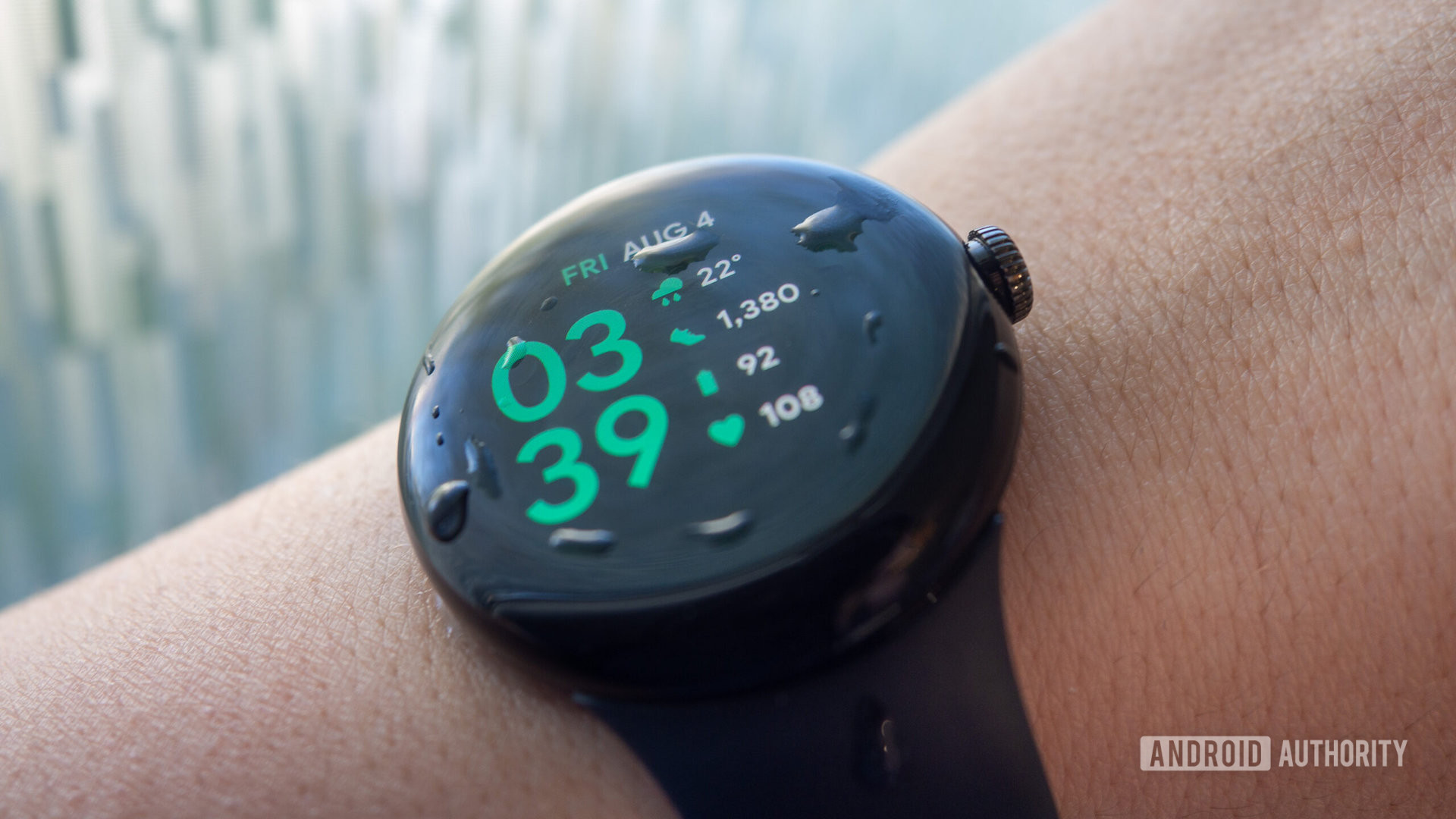 google pixel watch covered in water 2