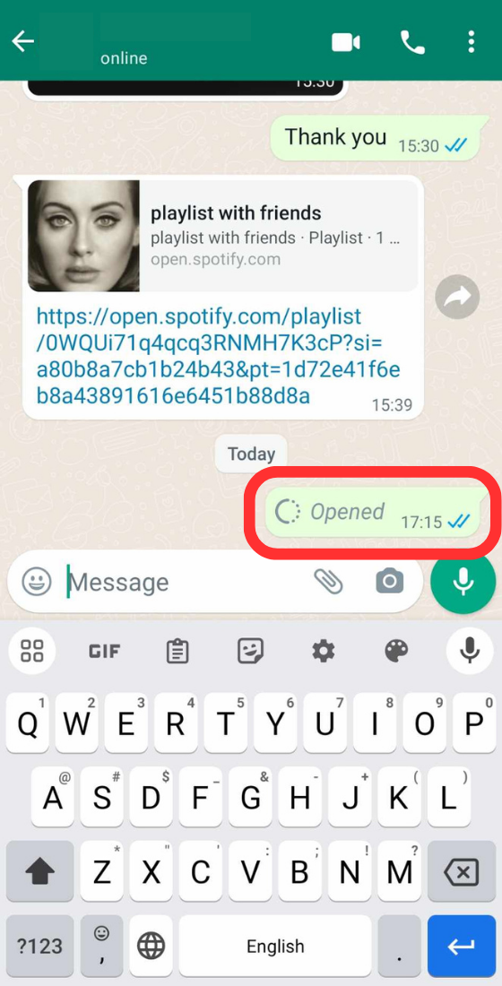 whatsapp photo opened view once message