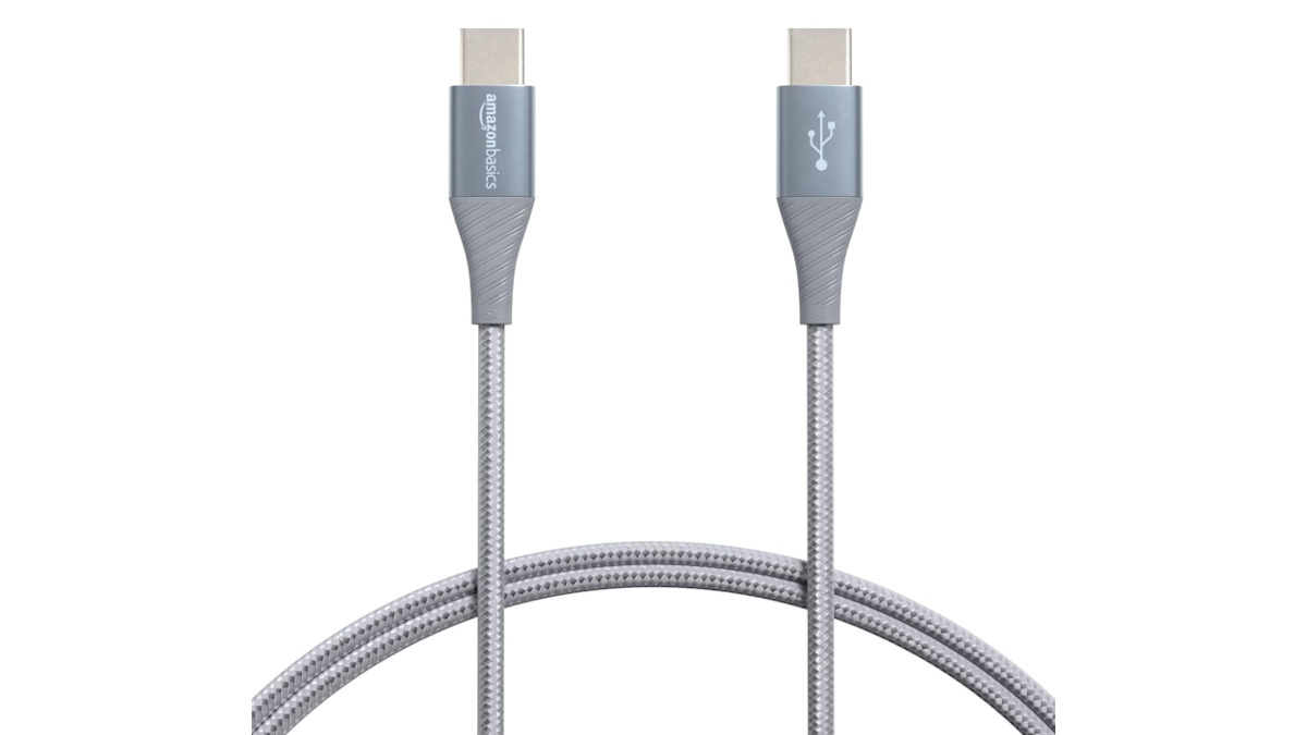 Amazon Basics braided USB C charge cable 1.82m 100W