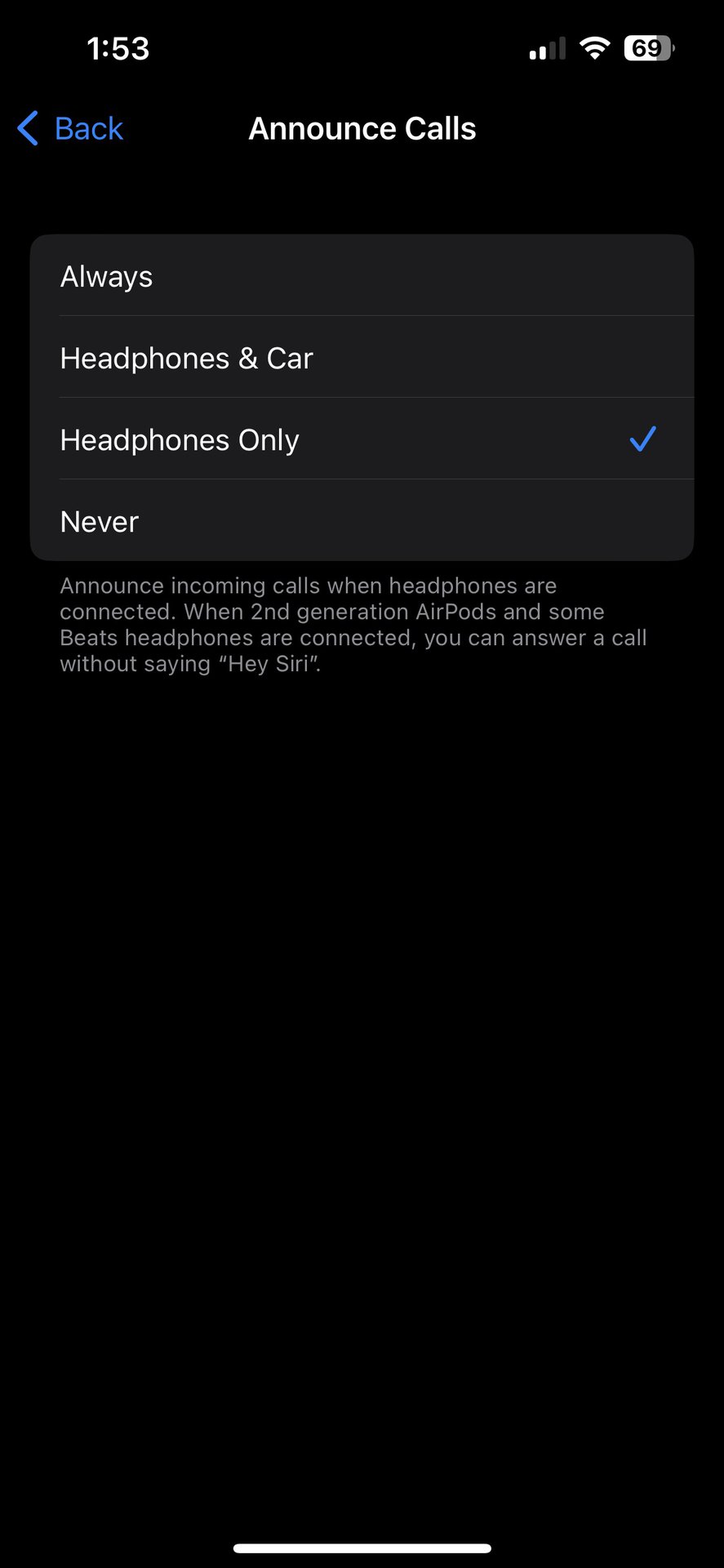Announce Calls on iPhone