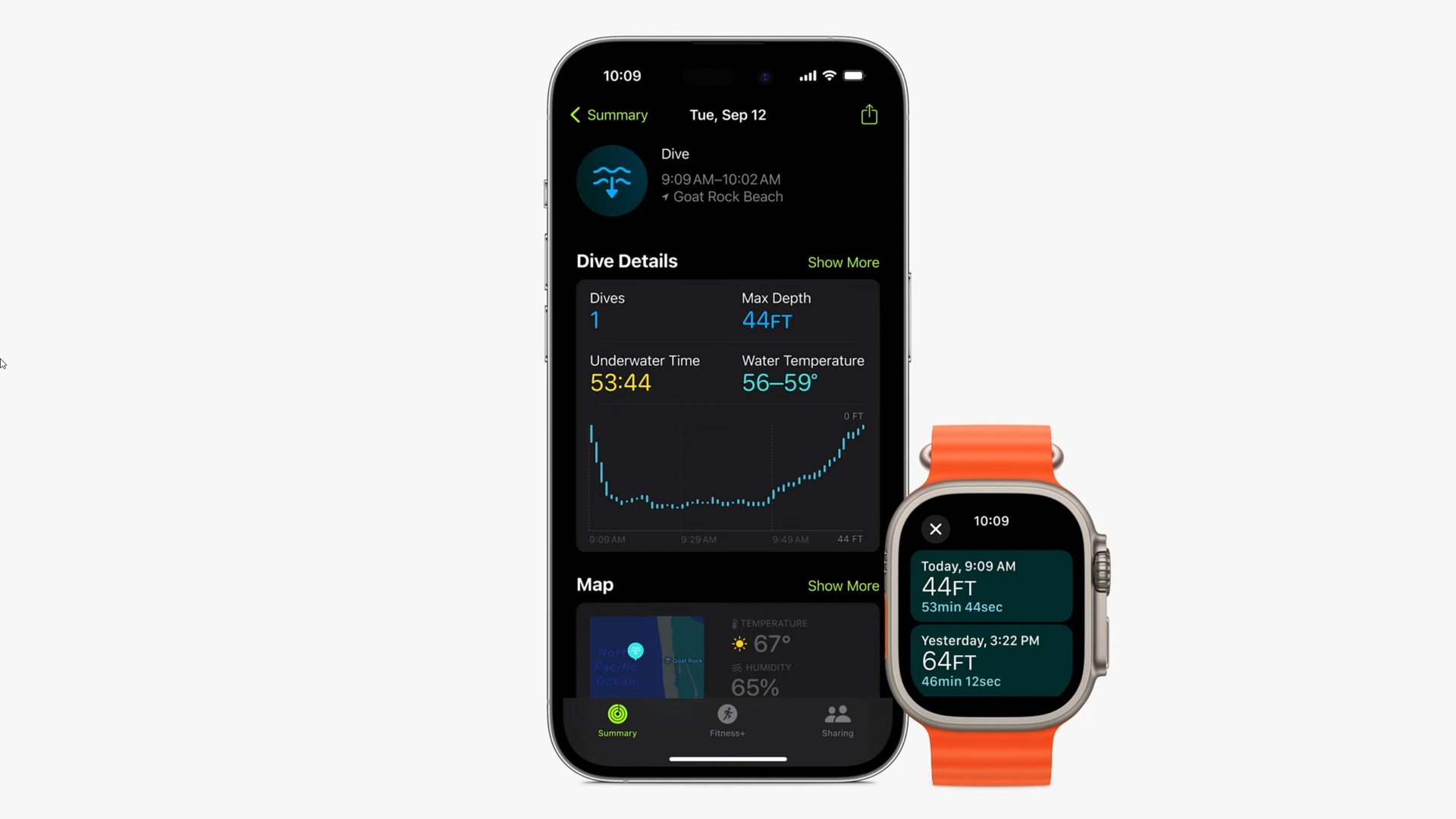 Apple Event 2023 Apple Watch Ultra 2 deapth app