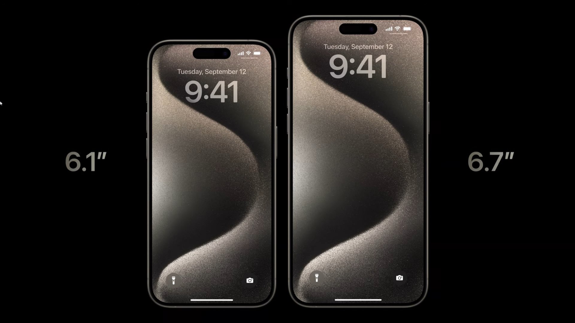 Apple Event 2023 iPhone 15 Pro sizes