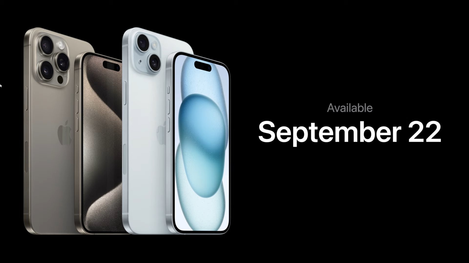 Apple Event 2023 iPhone 15 availability