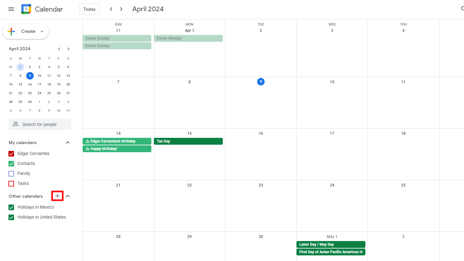 Browse calendars of interest in Google Calendar (1)