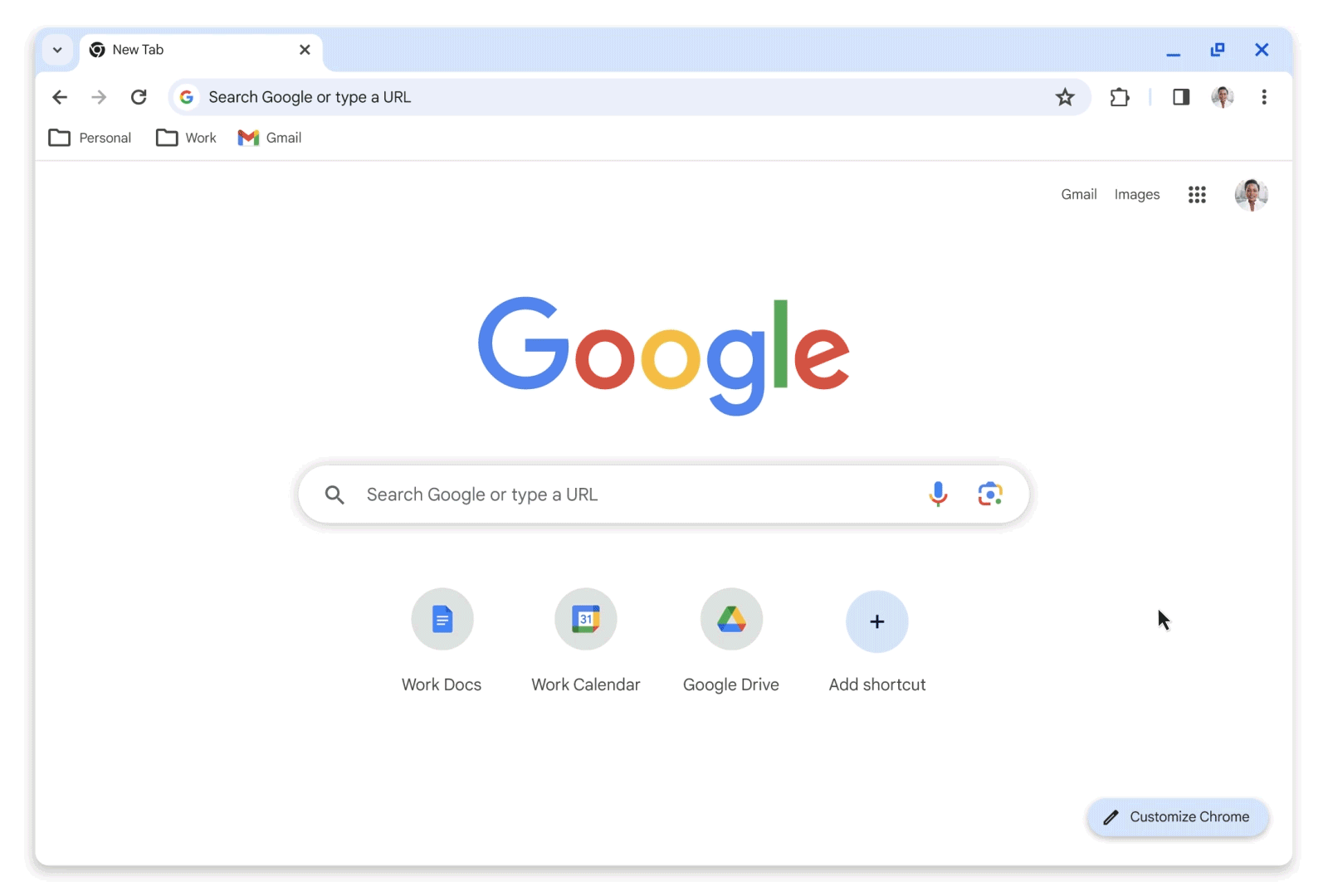 Google Chrome Personalização