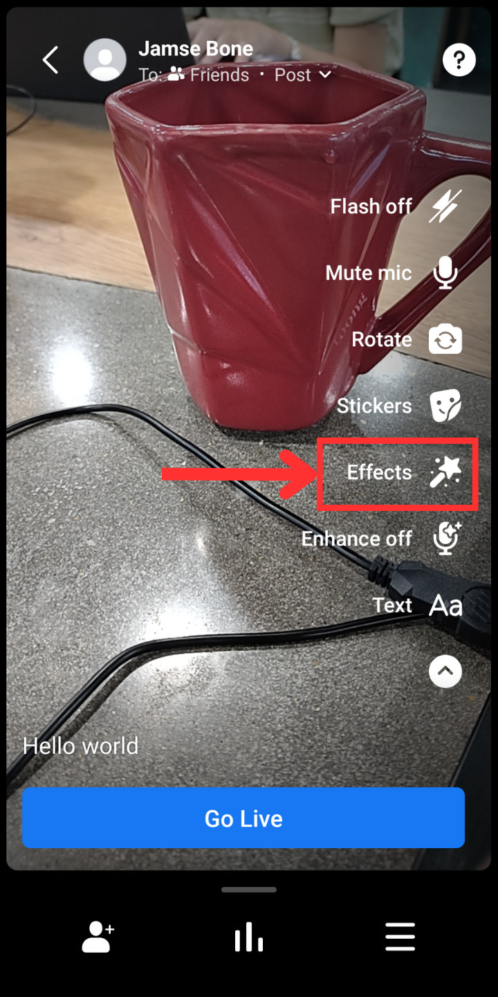 Facebook Livestream Effects Magic wand icon