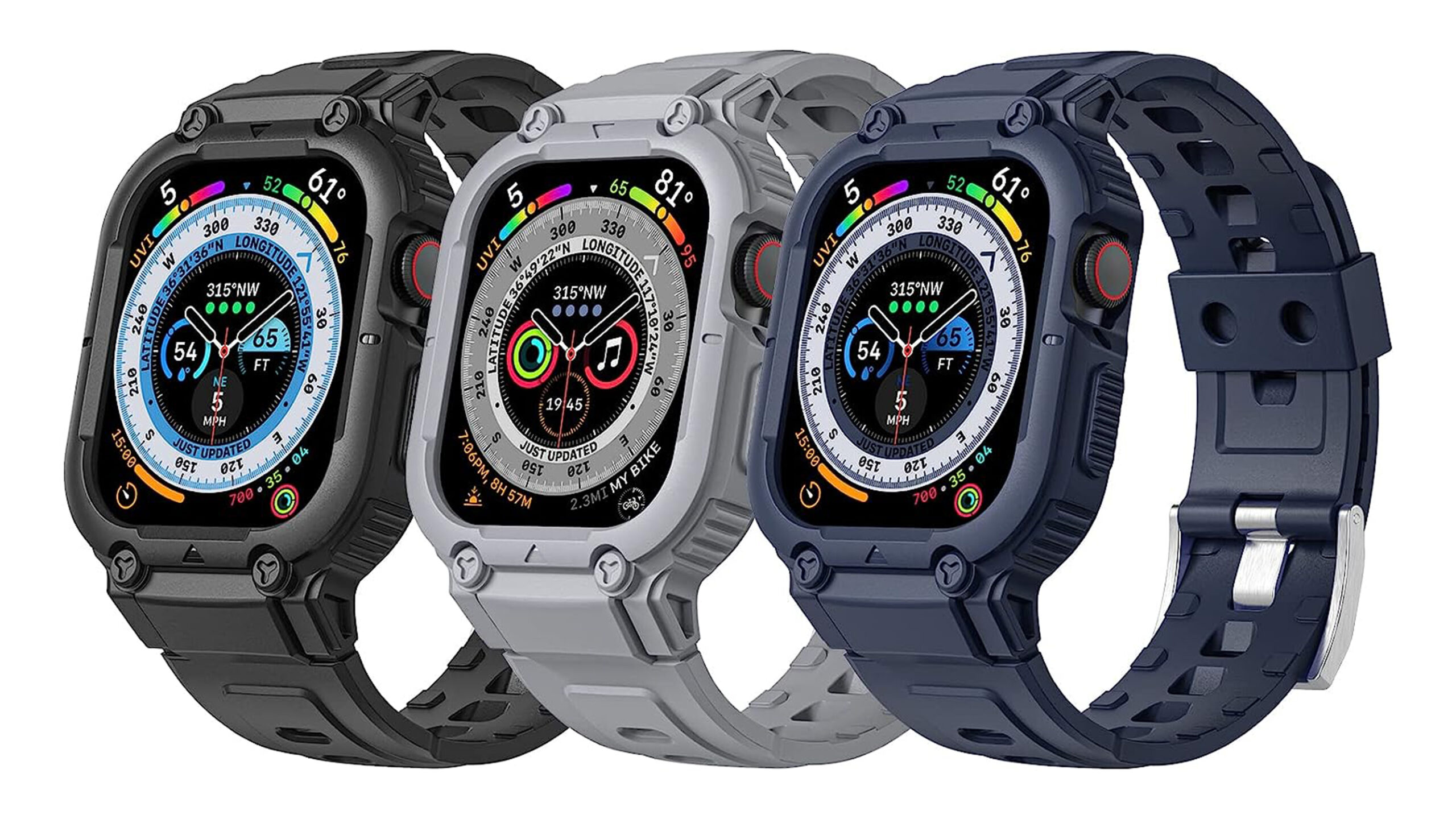 GZ GZHISY's 3-Pack offer a unibody design with an Apple Watch Series 9 case and band in one.