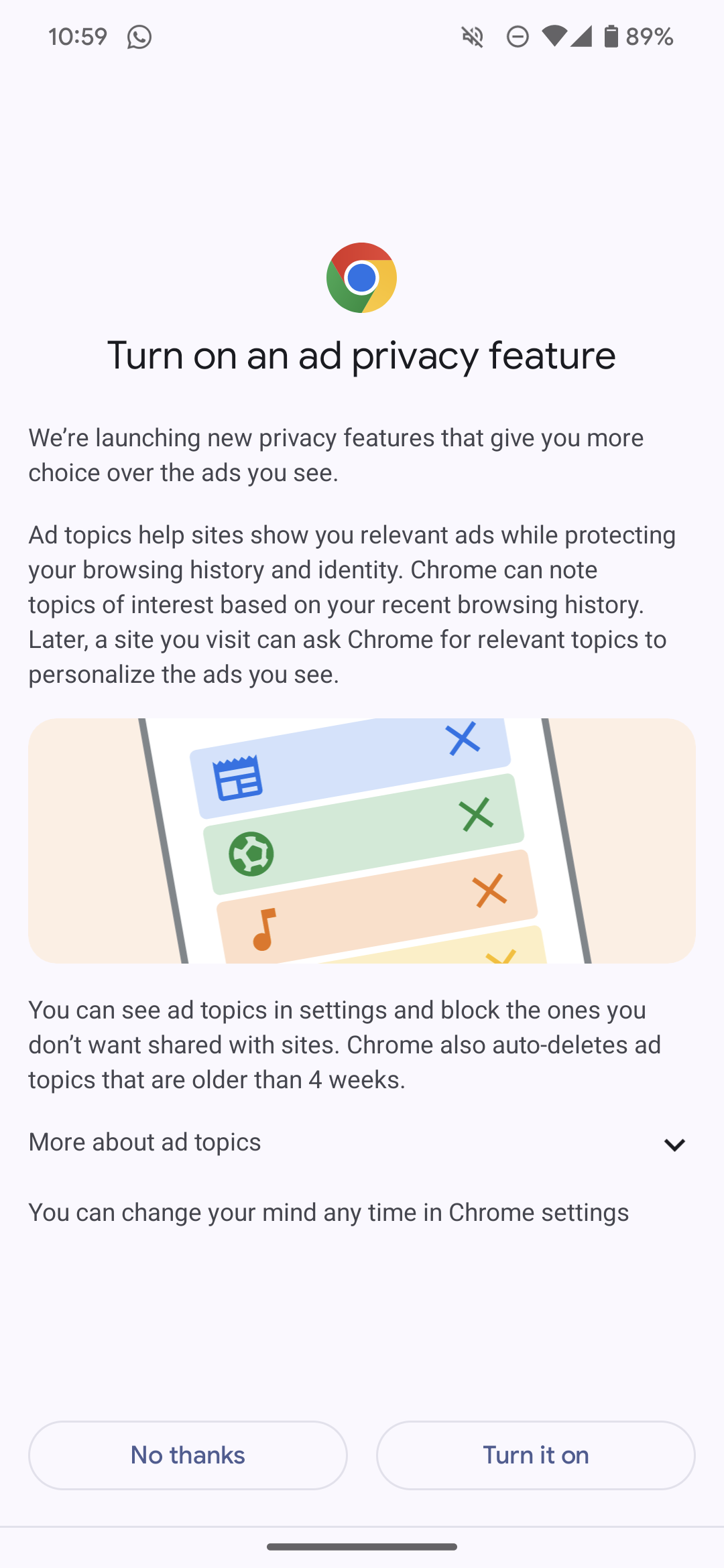 Google Chrome mobile Privacy Sandbox 1