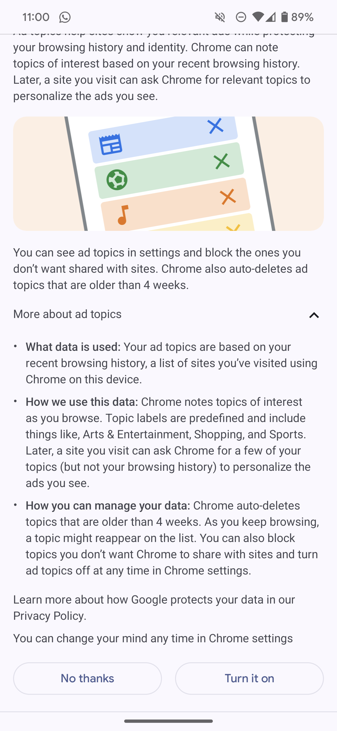 Google Chrome mobile Privacy Sandbox 2
