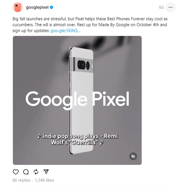 Google Pixel 8 Teaser Threads