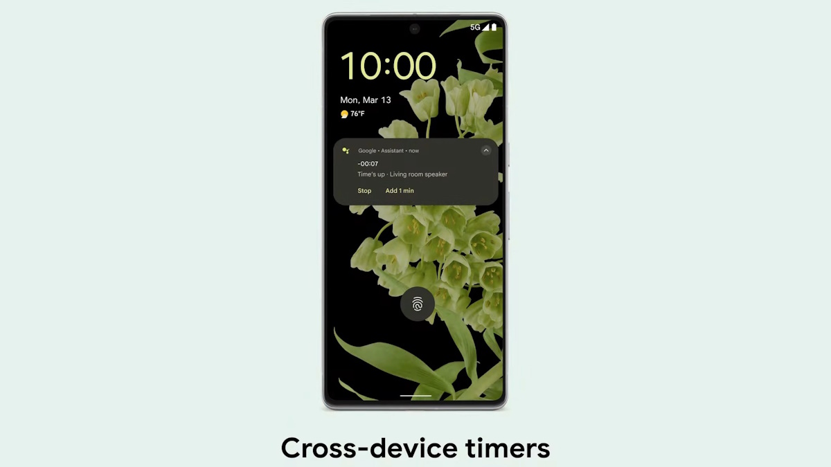 Google Pixel Feature Drop Cross device timers
