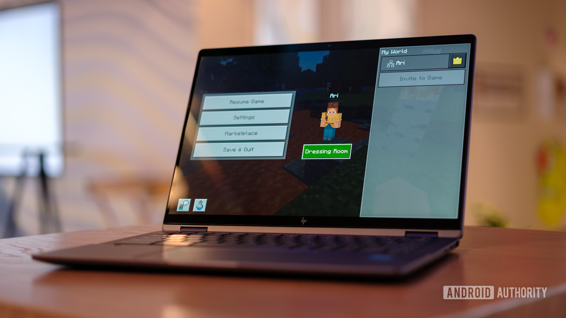 HP Chromebook Plus playing minecraft