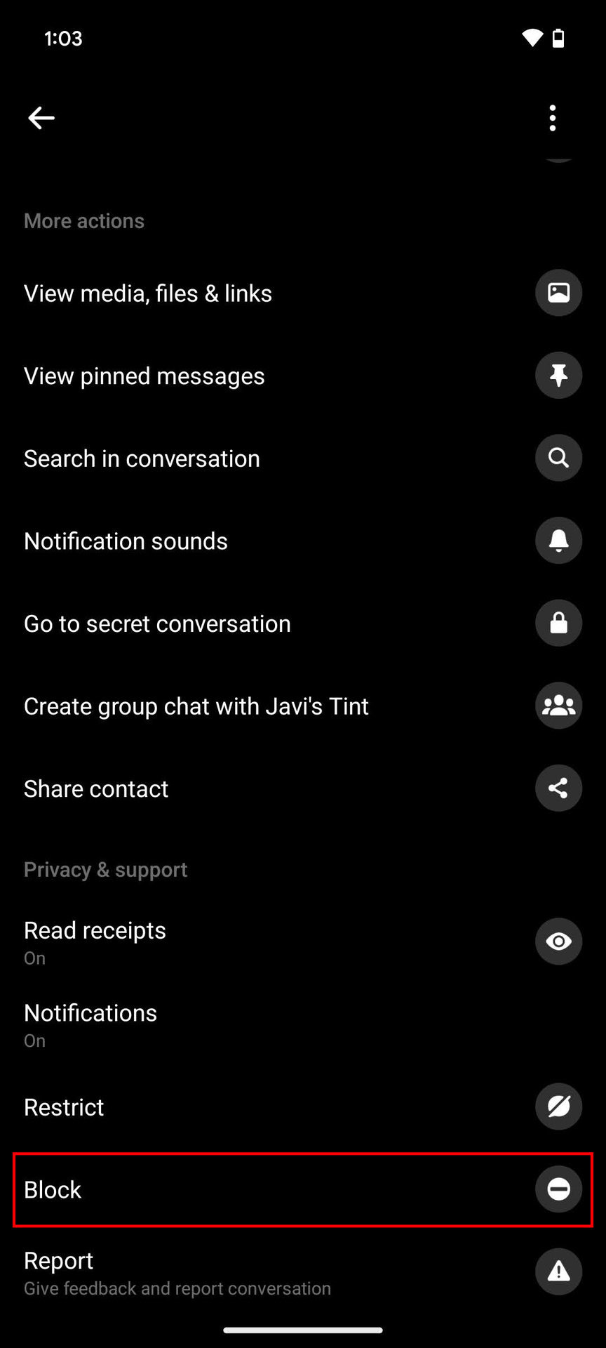 How to block a contact on Messenger for Android (2)