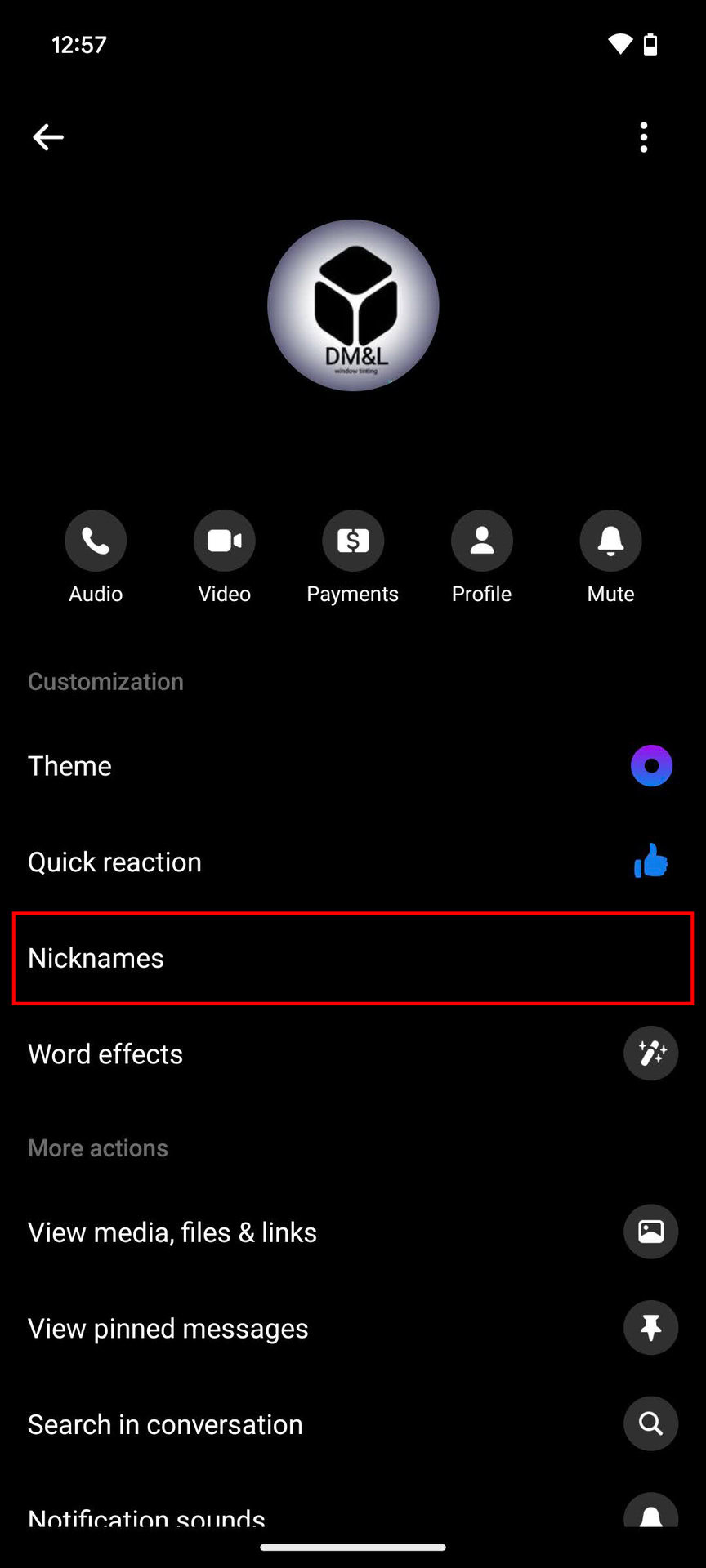 How to change a Messenger nickname on Android (2)