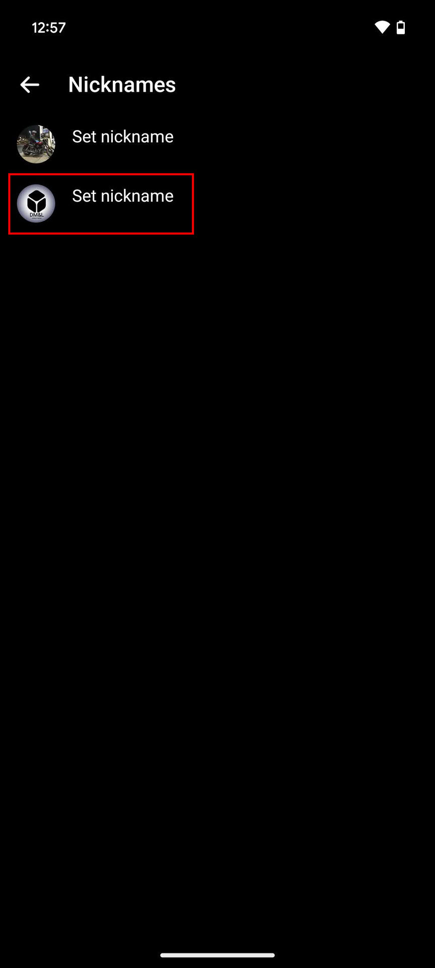 How to change a Messenger nickname on Android (3)