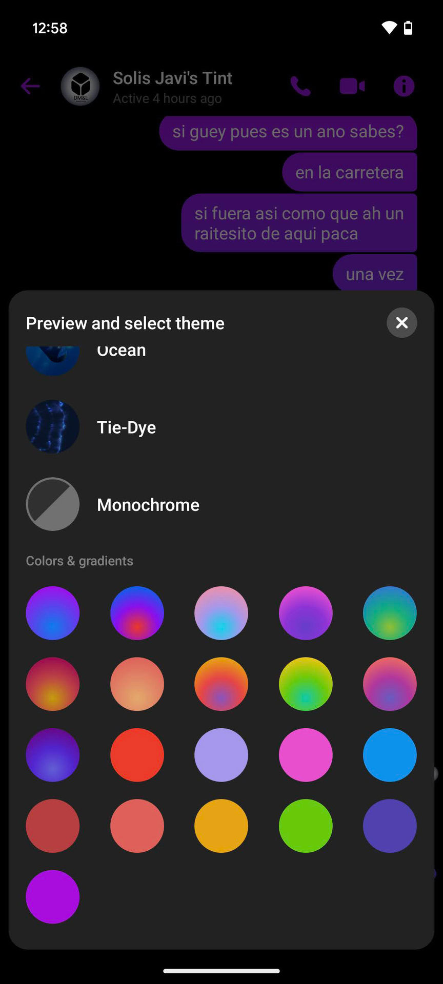 How to change the color of a conversation on Messenger for Android (3)
