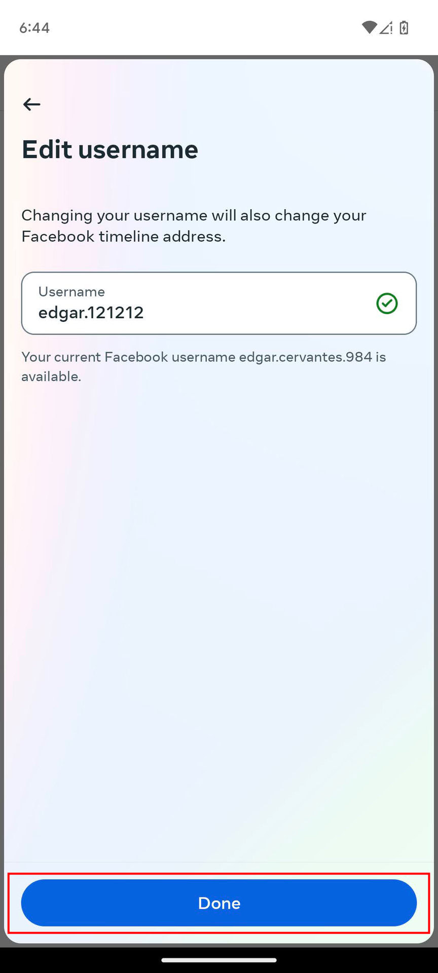 How to change your username in the Facebook mobile app (7)