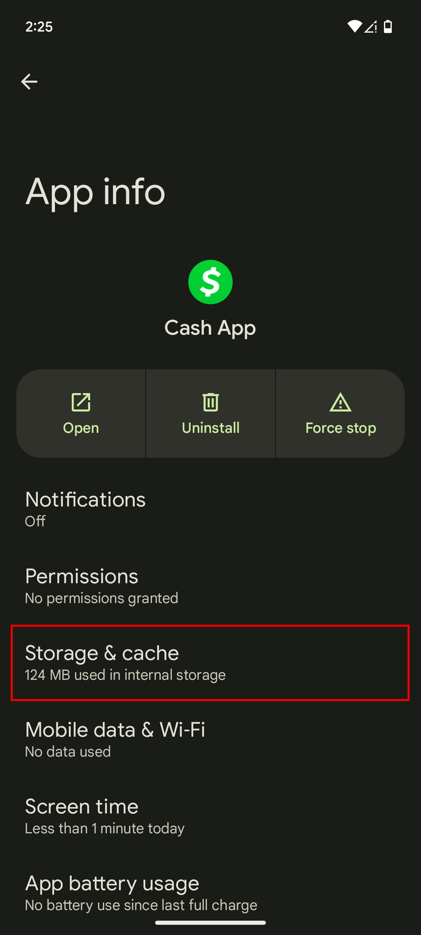 How to clear Cash App cache on Android (3)