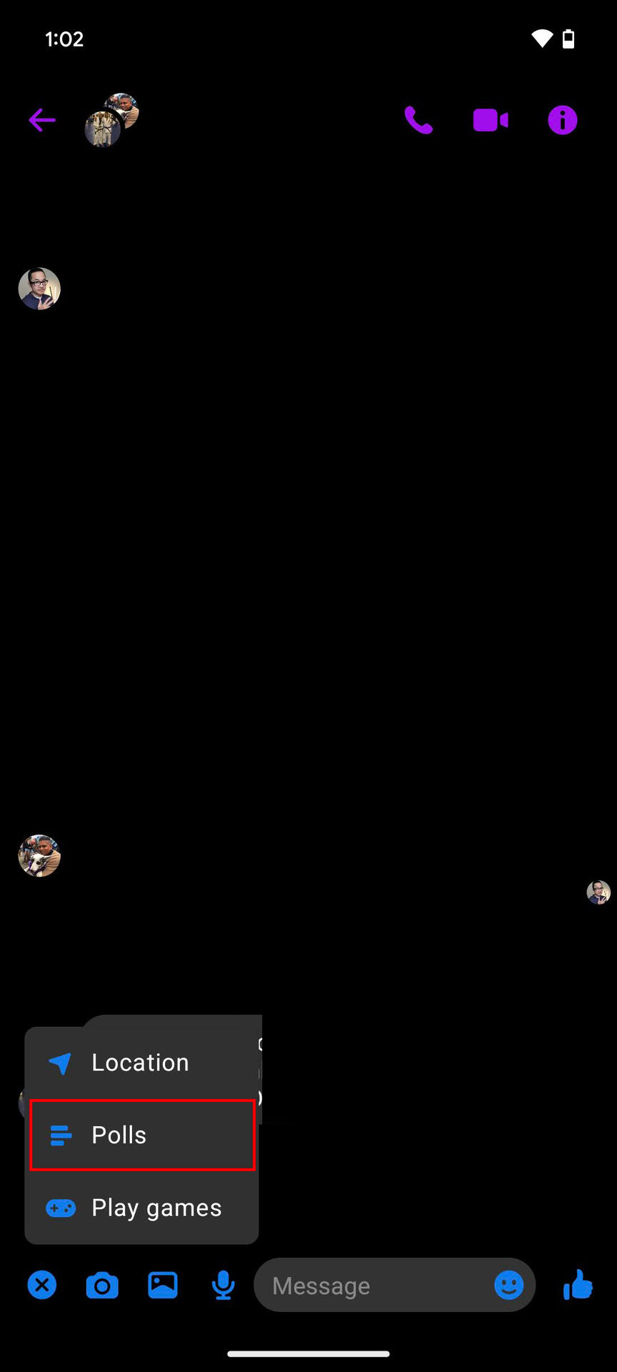 How to create a poll on a Messenger group chat (2)