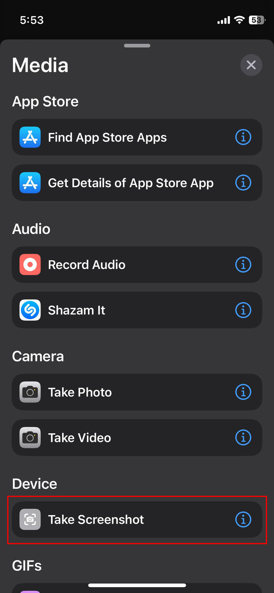 How to create a screenshot Shortcut on iOS 17 (4)