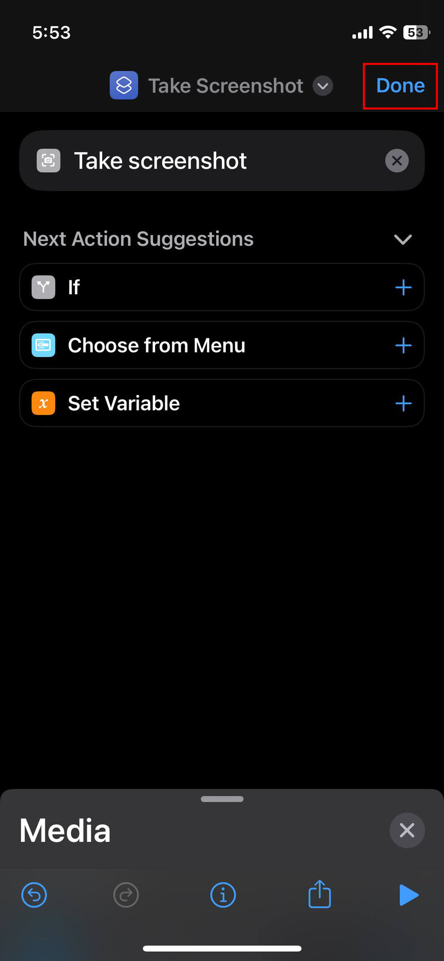 How to create a screenshot Shortcut on iOS 17 (5)