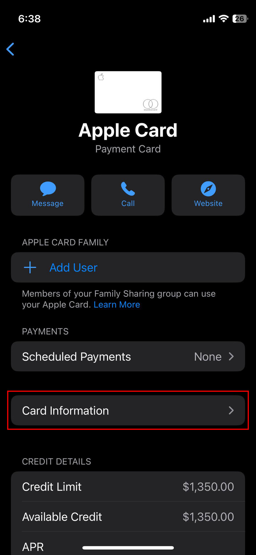 How to find your Apple Card number and other info (4)