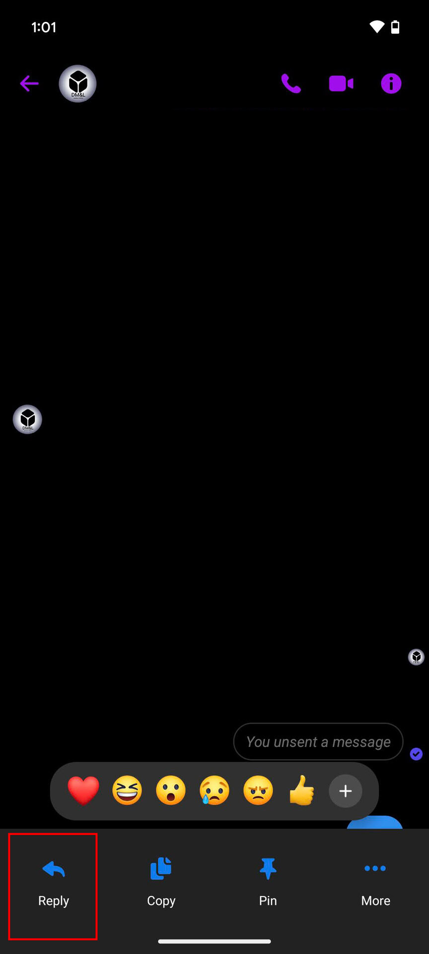 How to reply to a specific message on Messenger for Android (2)