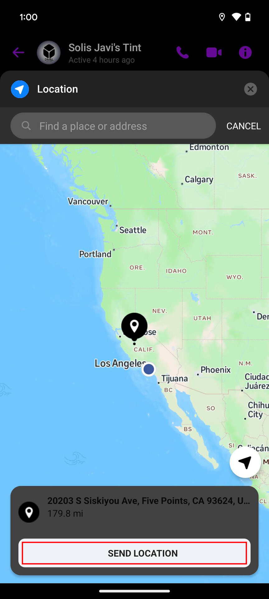How to send your location on Messenger for Android (4)