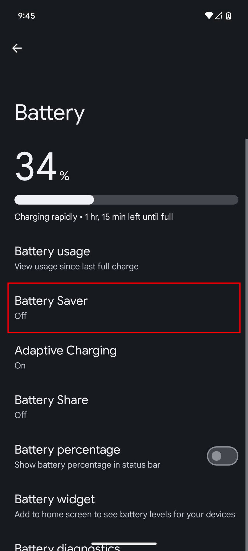 How to turn off Battery Saver and Adaptive Battery on Android 14 (2)