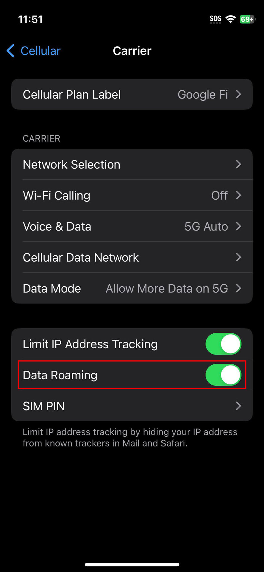 How to turn on cellular data on iPhone (3)