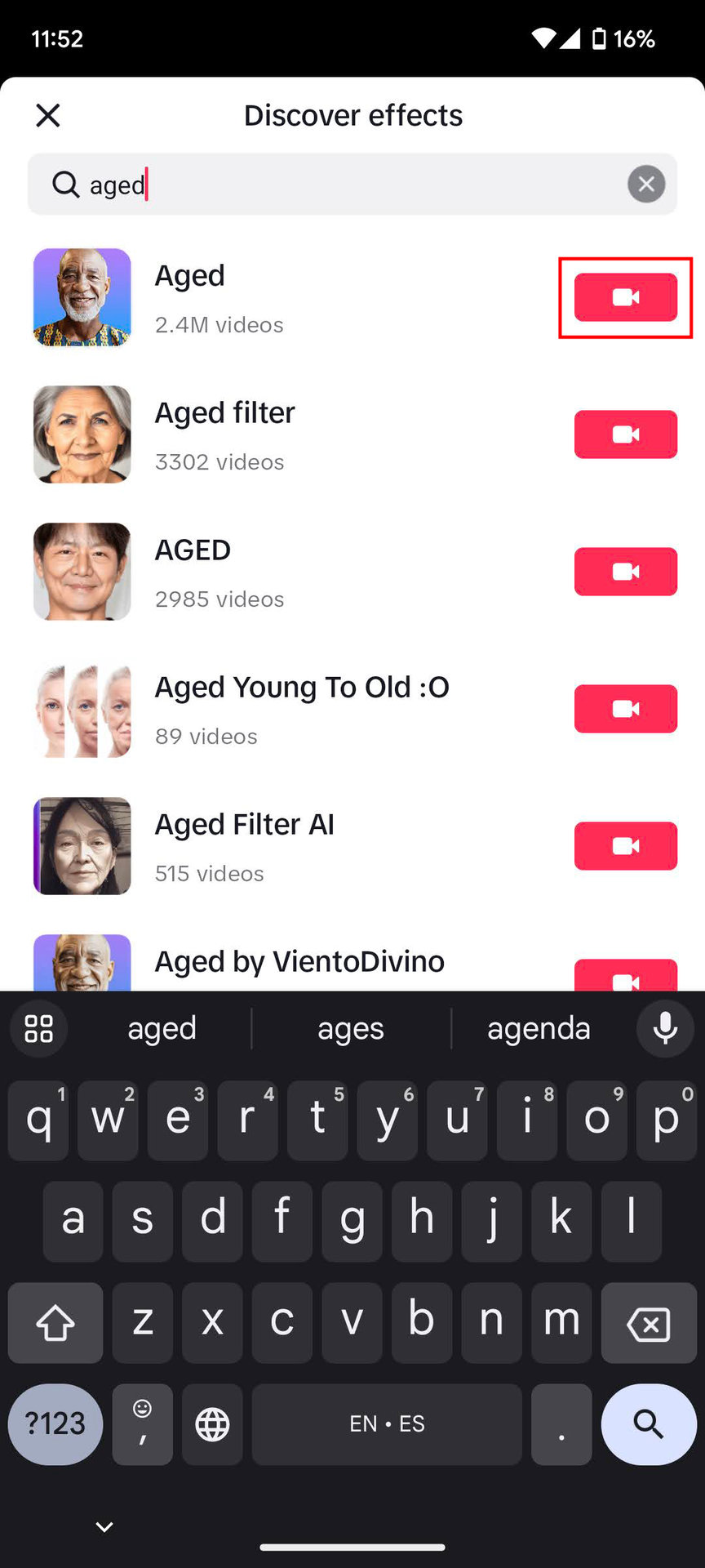 How to use the old age filter on TikTok (5)