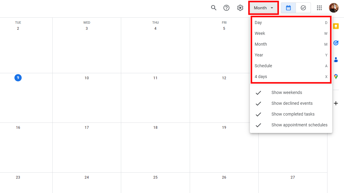 Manage Google Calendars on the web (2)