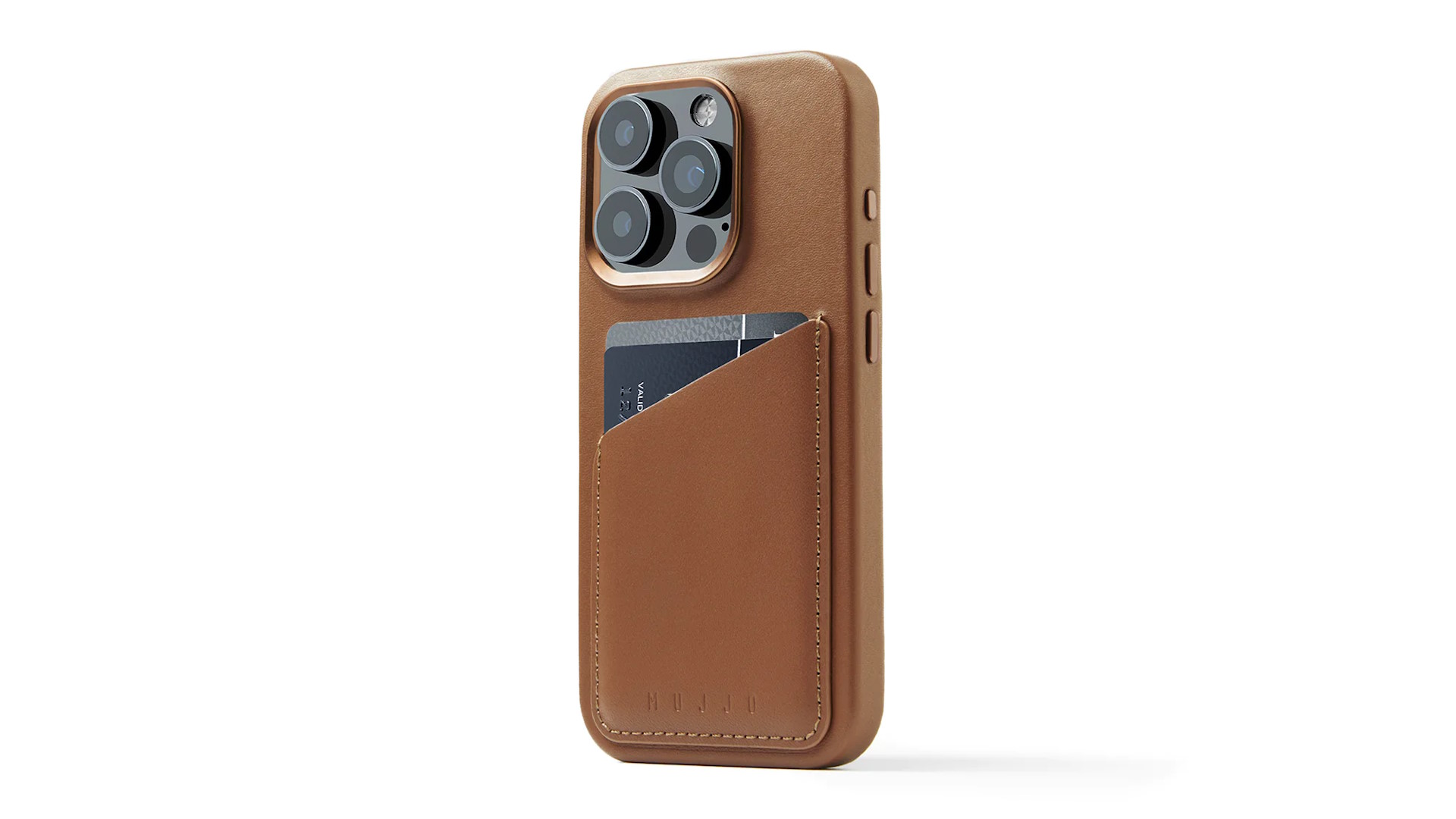 Mujjo Full Leather Wallet case iPhone 15 Pro