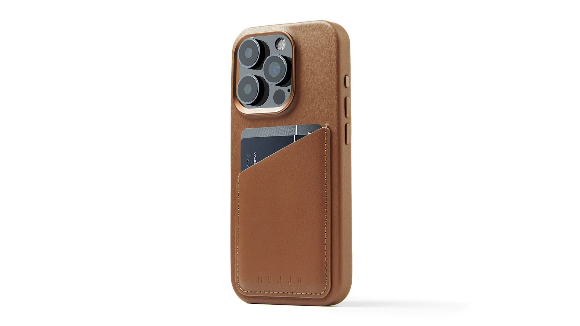 Mujjo Full Leather Wallet case iPhone 15 Pro