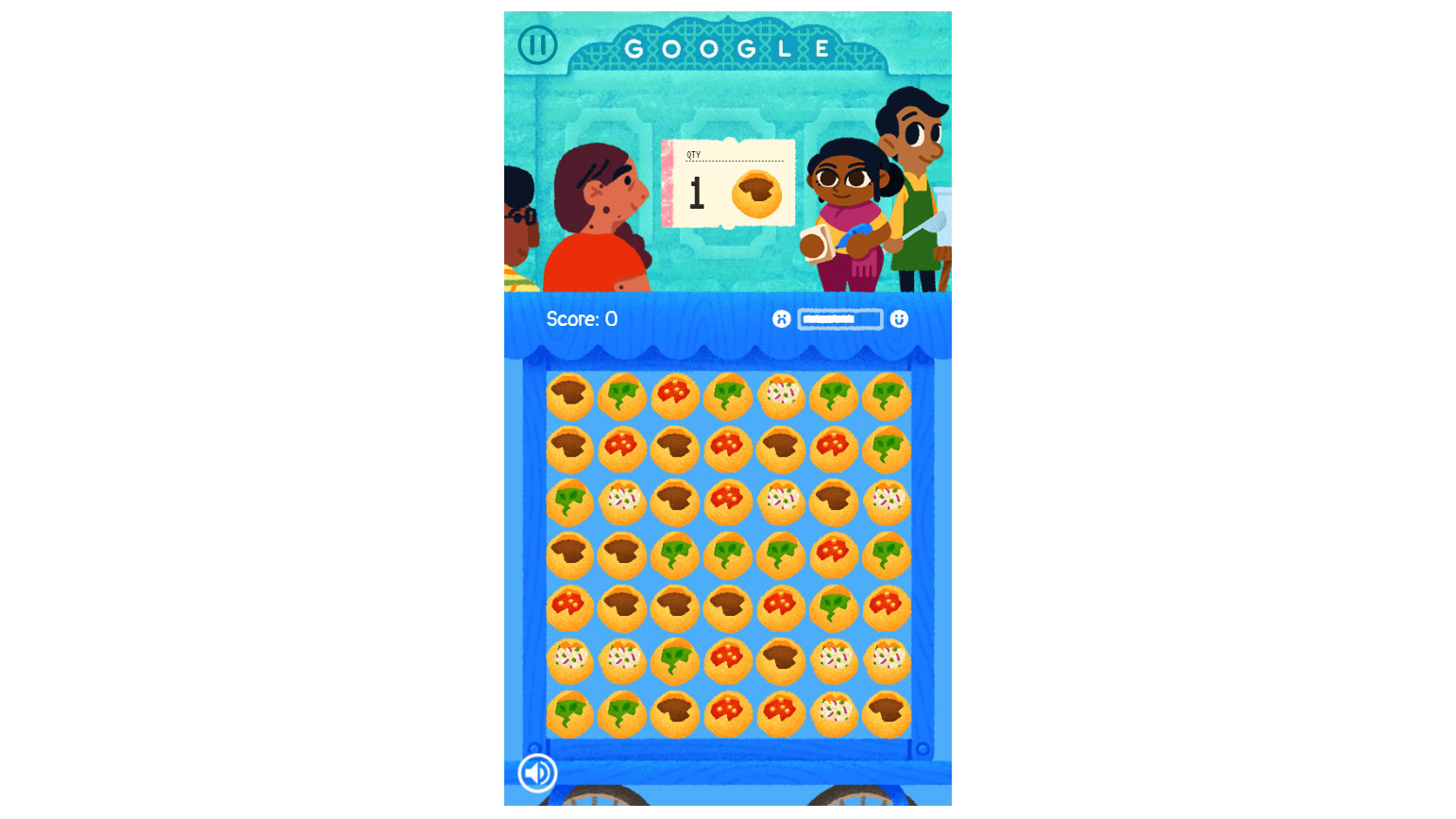 Pani Puri Google Doodle game