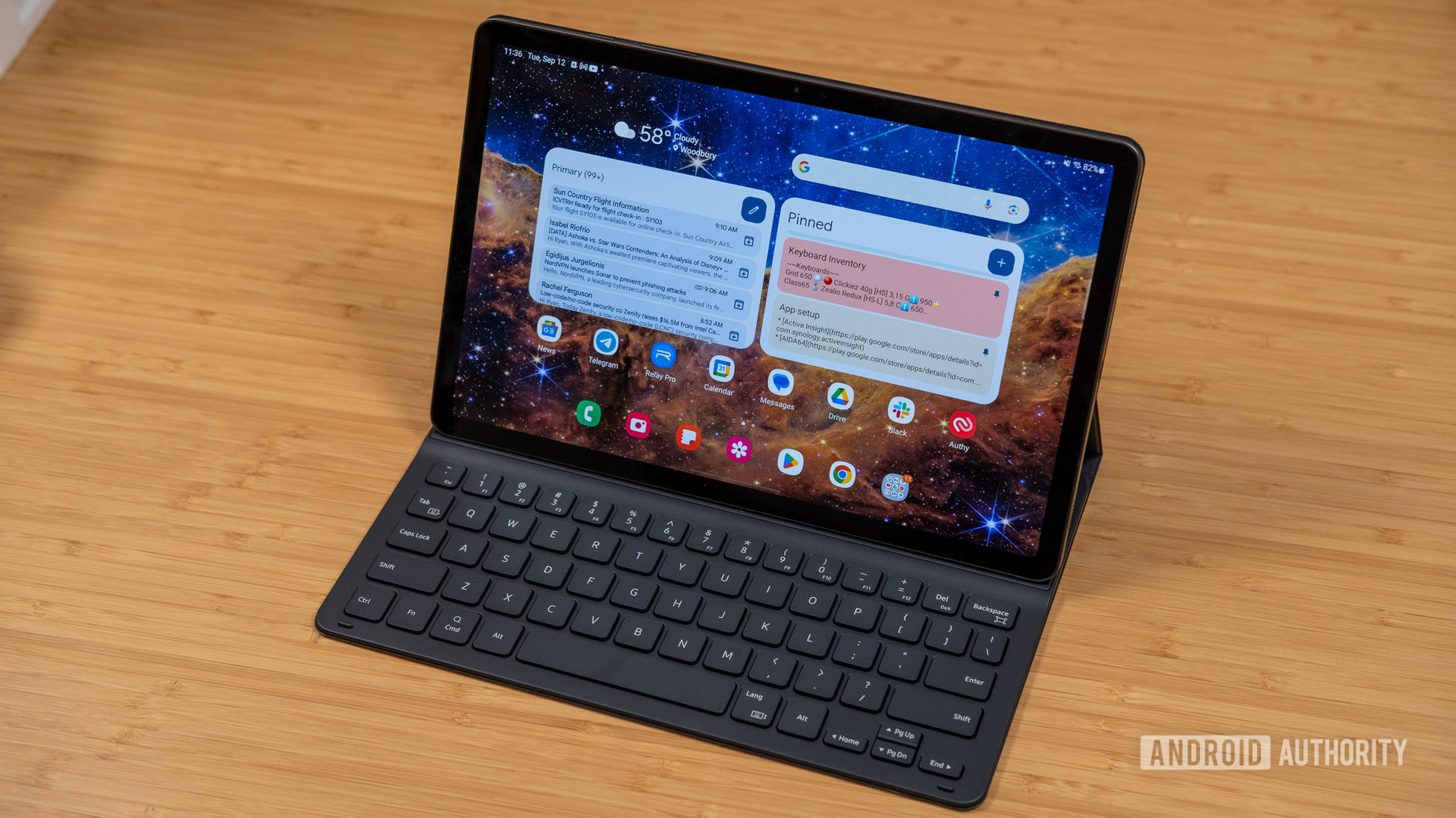 Samsung Galaxy Tab S9 y funda con teclado