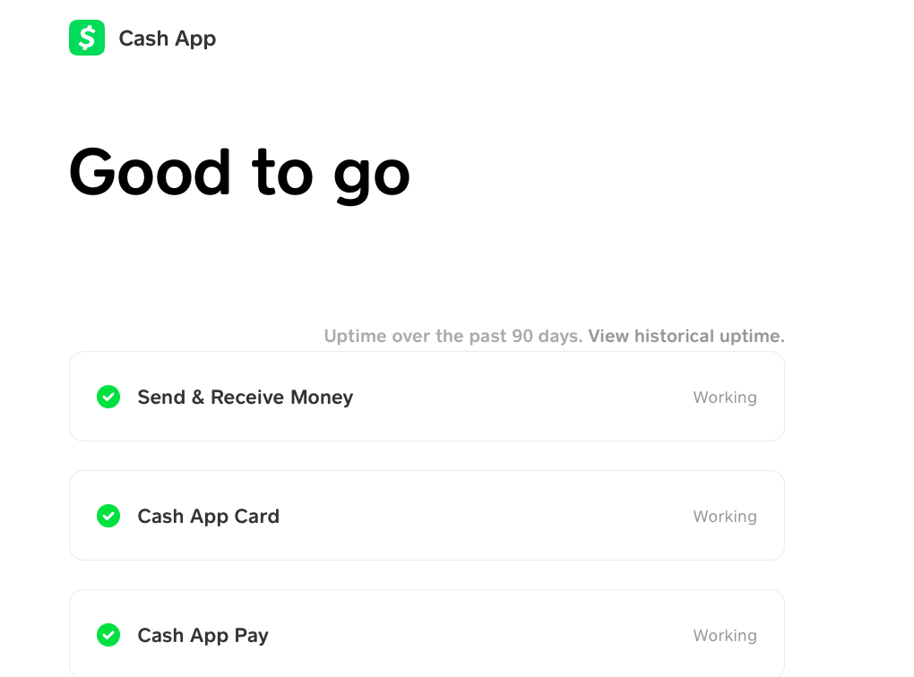 Cash App status