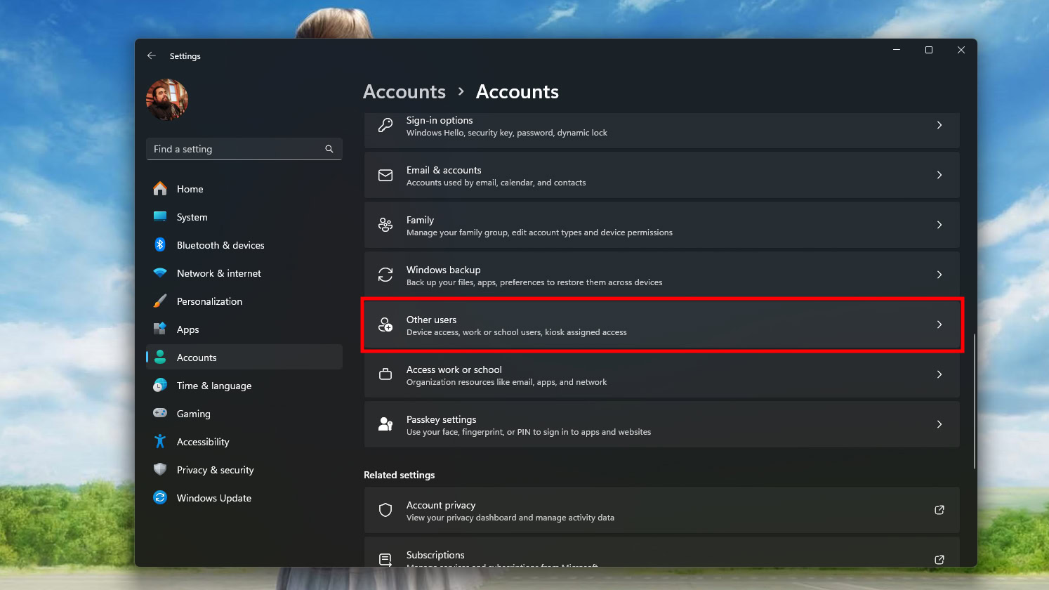 Sign into Windows11 with a local admin account (2)