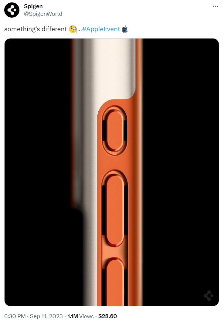 Spigen iPhone 15 Pro case leak with action button