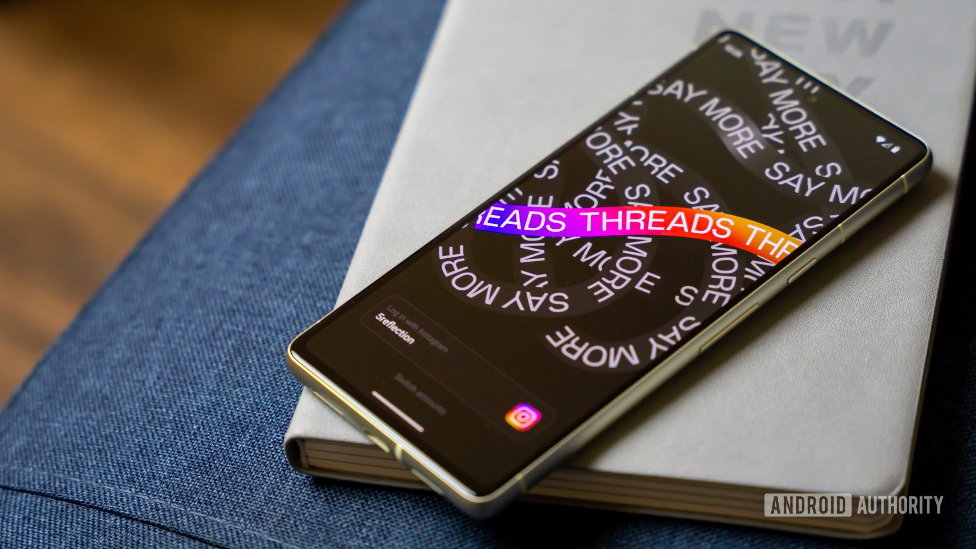 Threads app on smartphone stock photo (1)