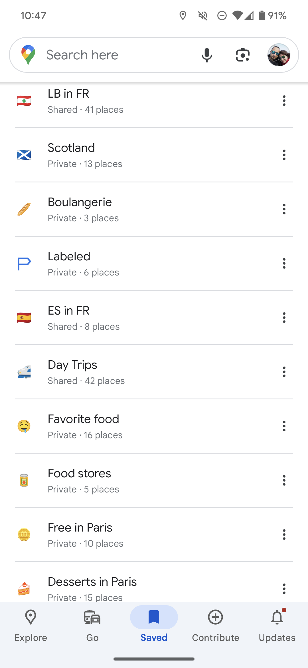 google maps lists names emoji icons