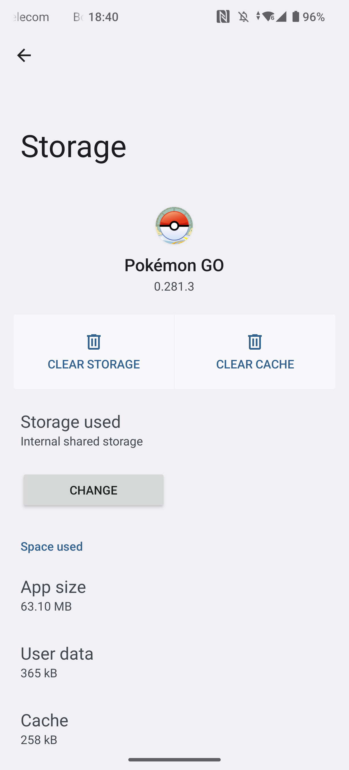 pokemon go app storage change 1