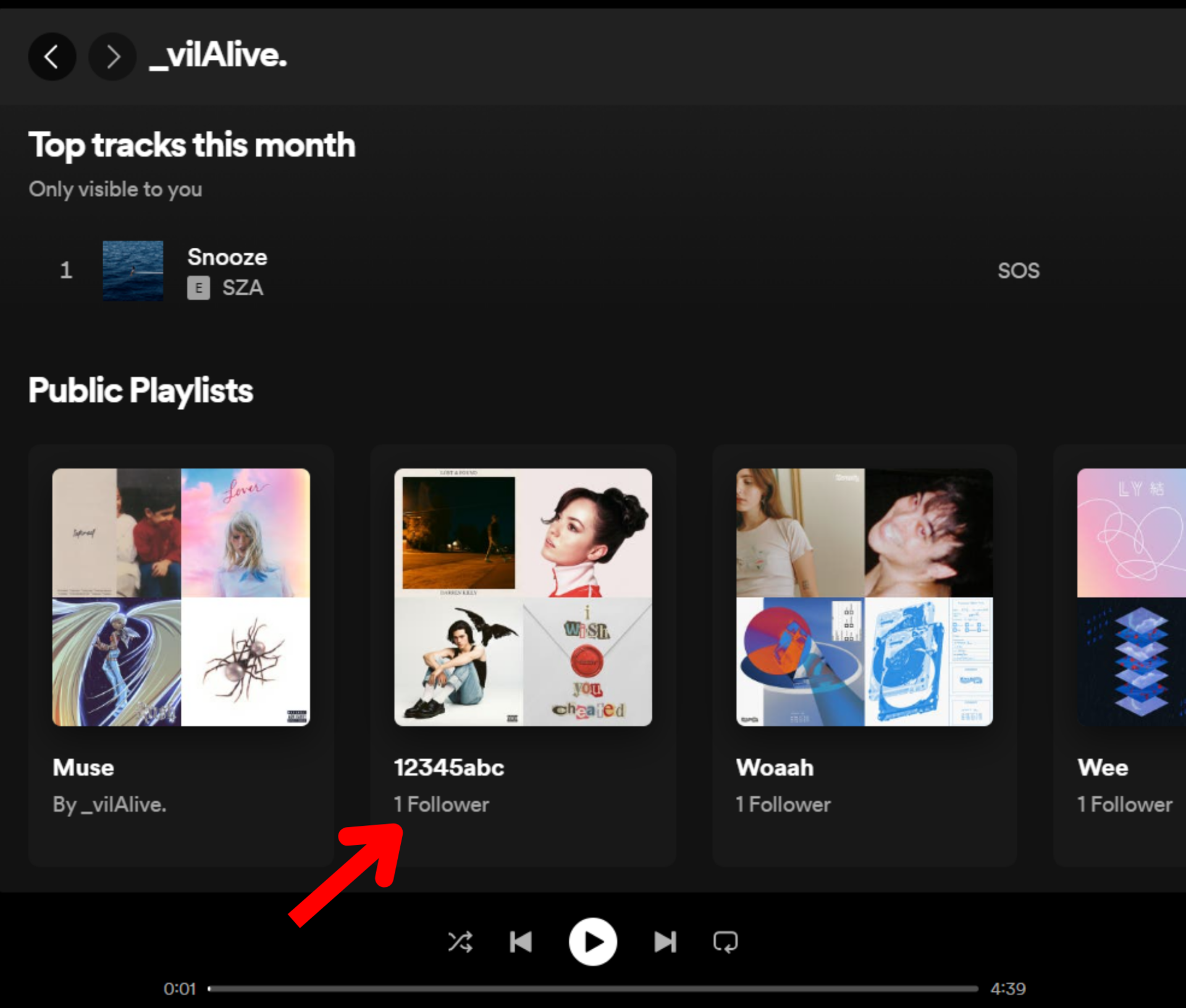desktop spotify profile view playlist followers