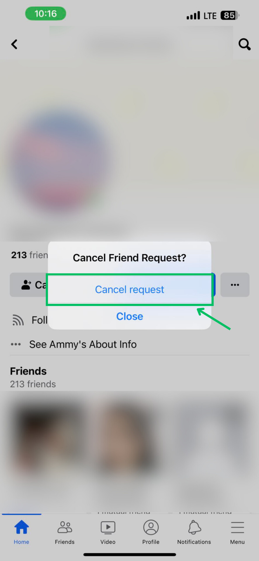 Confirm cancel request