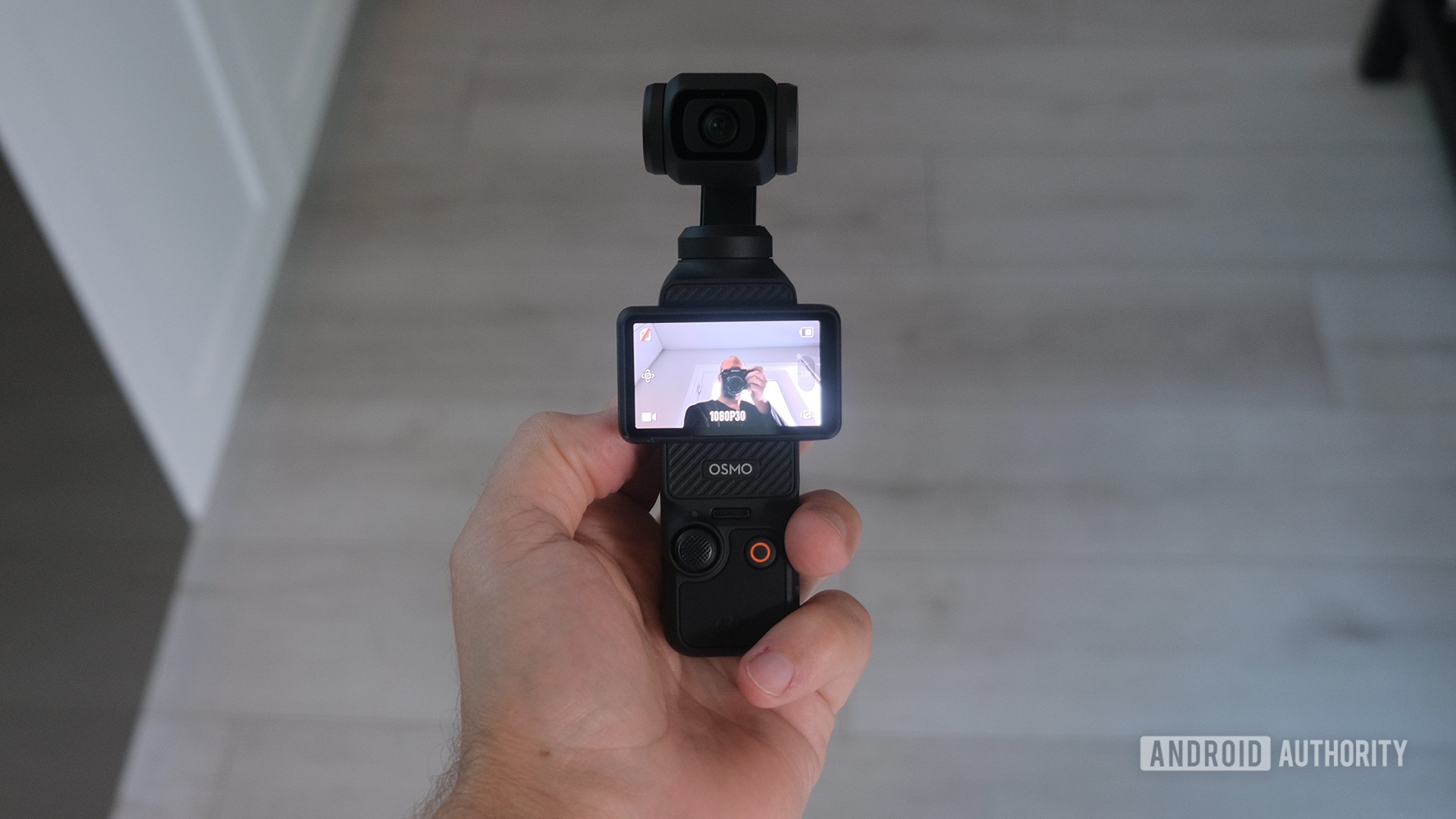 DJI Osmo Pocket 3 in selfie mode