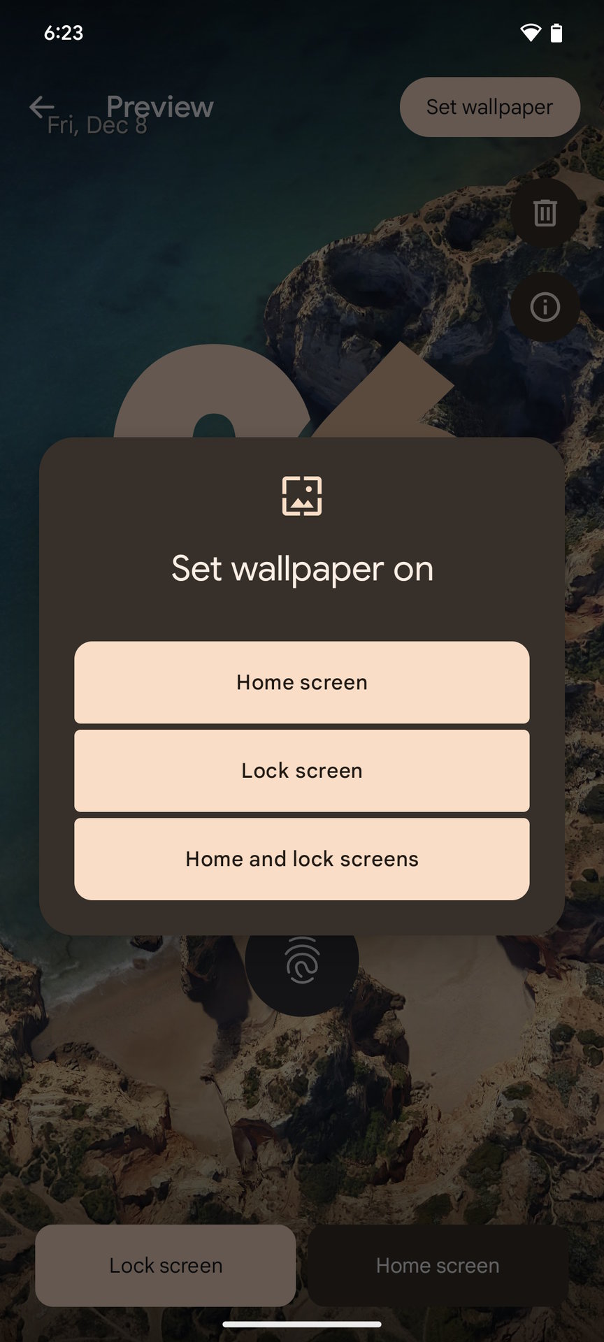 December 2023 Pixel Feature Drop Set different lockscreen homescreen live wallpaper