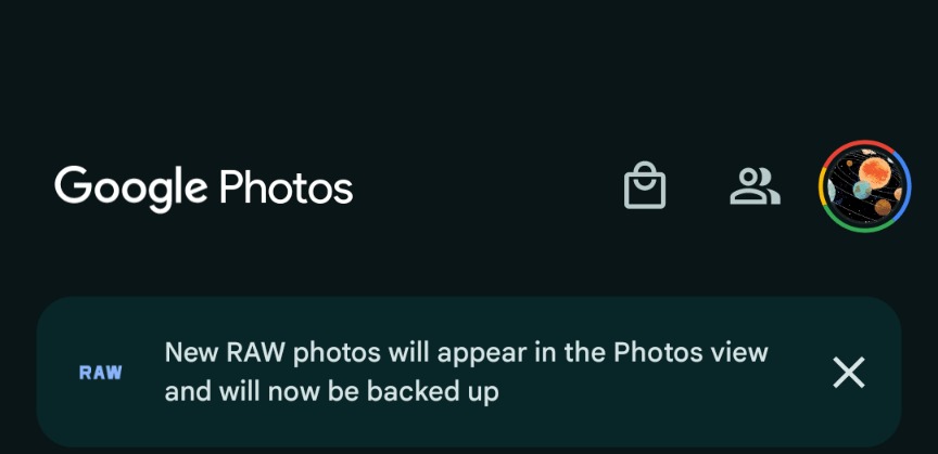 Google Photos RAW file backup