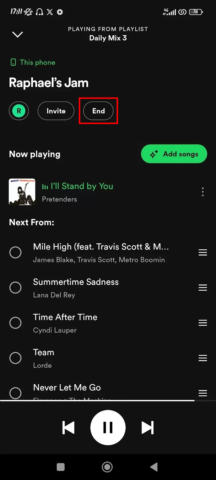 How to end a Spotify Jam (2)